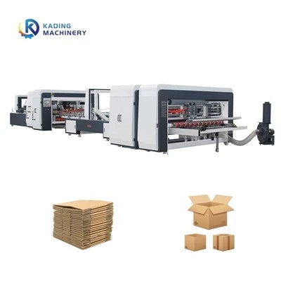 Karton satu potong servo motor folder otomatis mesin gluer